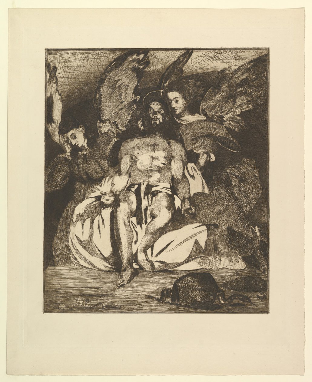 Død Kristus med engle, 1866-67. af Édouard Manet