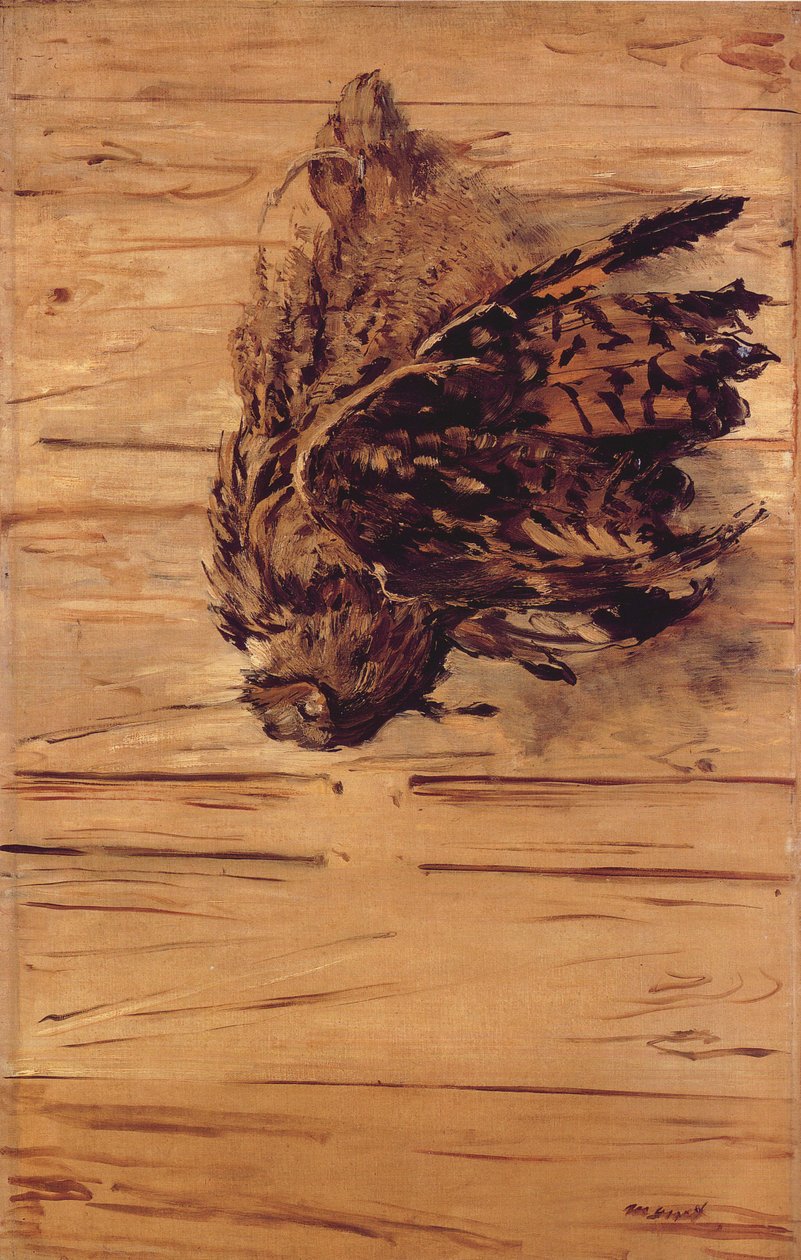 Død ørneugle af Édouard Manet