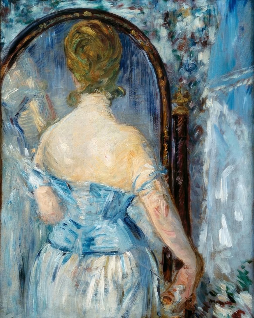 Foran spejlet af Édouard Manet