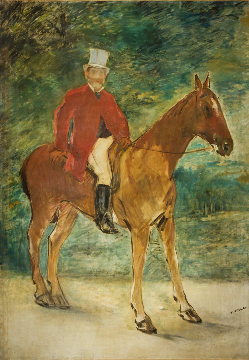 Rytterportræt af Michel Arnaud, 1875. af Édouard Manet