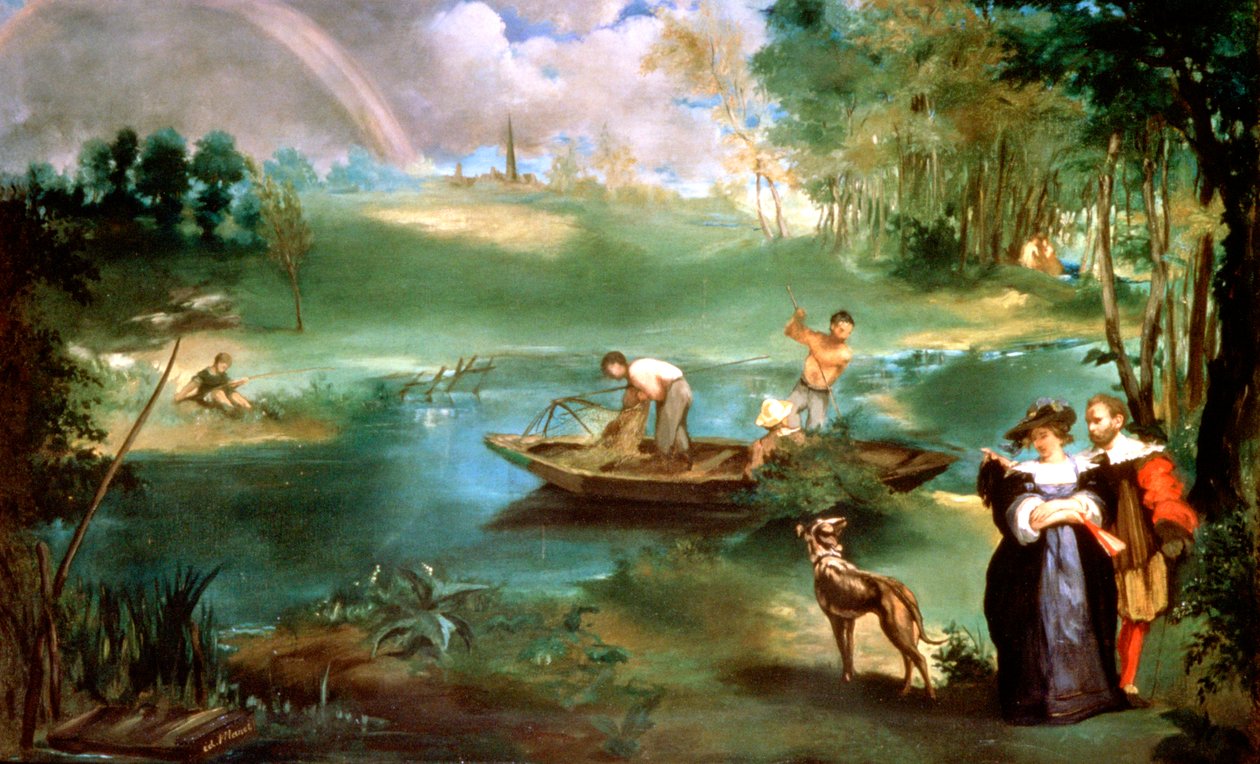 Fiskeri ved St Ouen, 1860-1861 af Édouard Manet