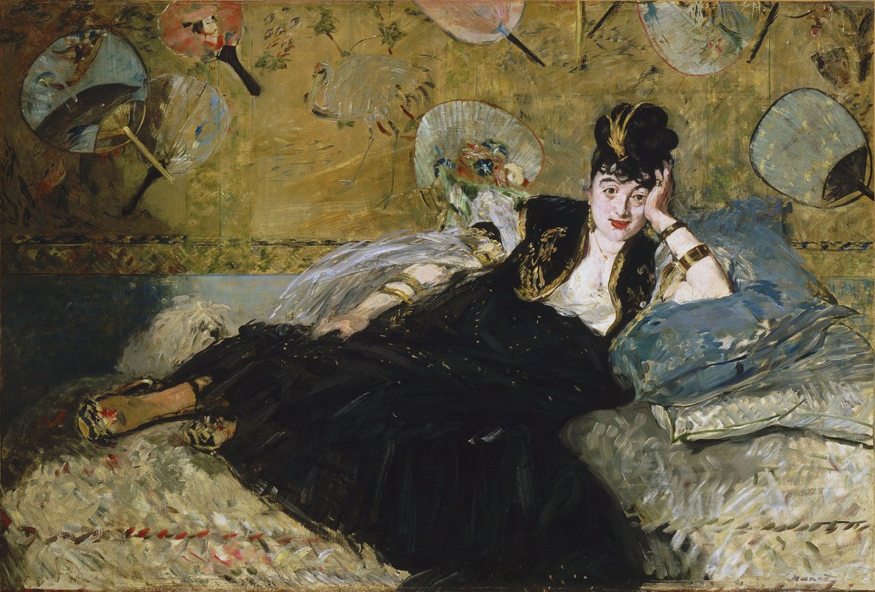 Fransk:  La dame aux éventails Kvinde med vifter af Édouard Manet