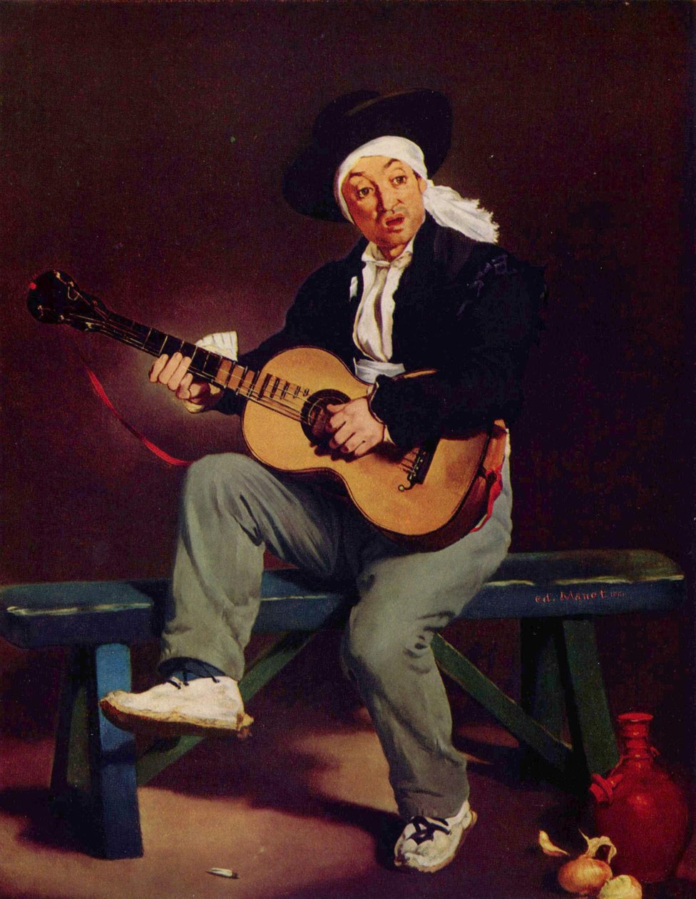 Fransk: Le Chanteur espagnol Den spanske sanger af Édouard Manet