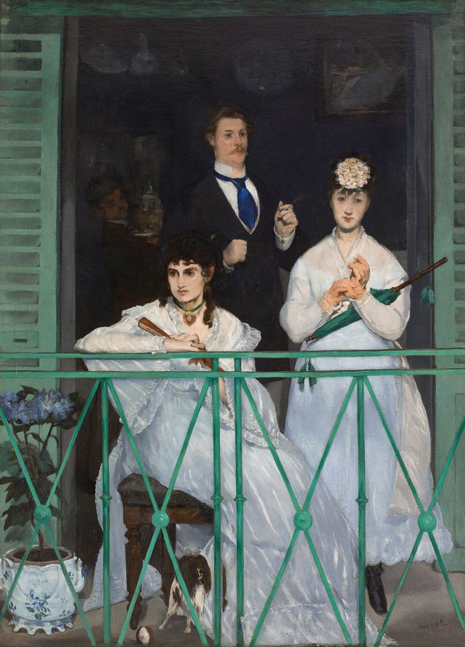 Fransk:  Le balcon Balkonen af Édouard Manet