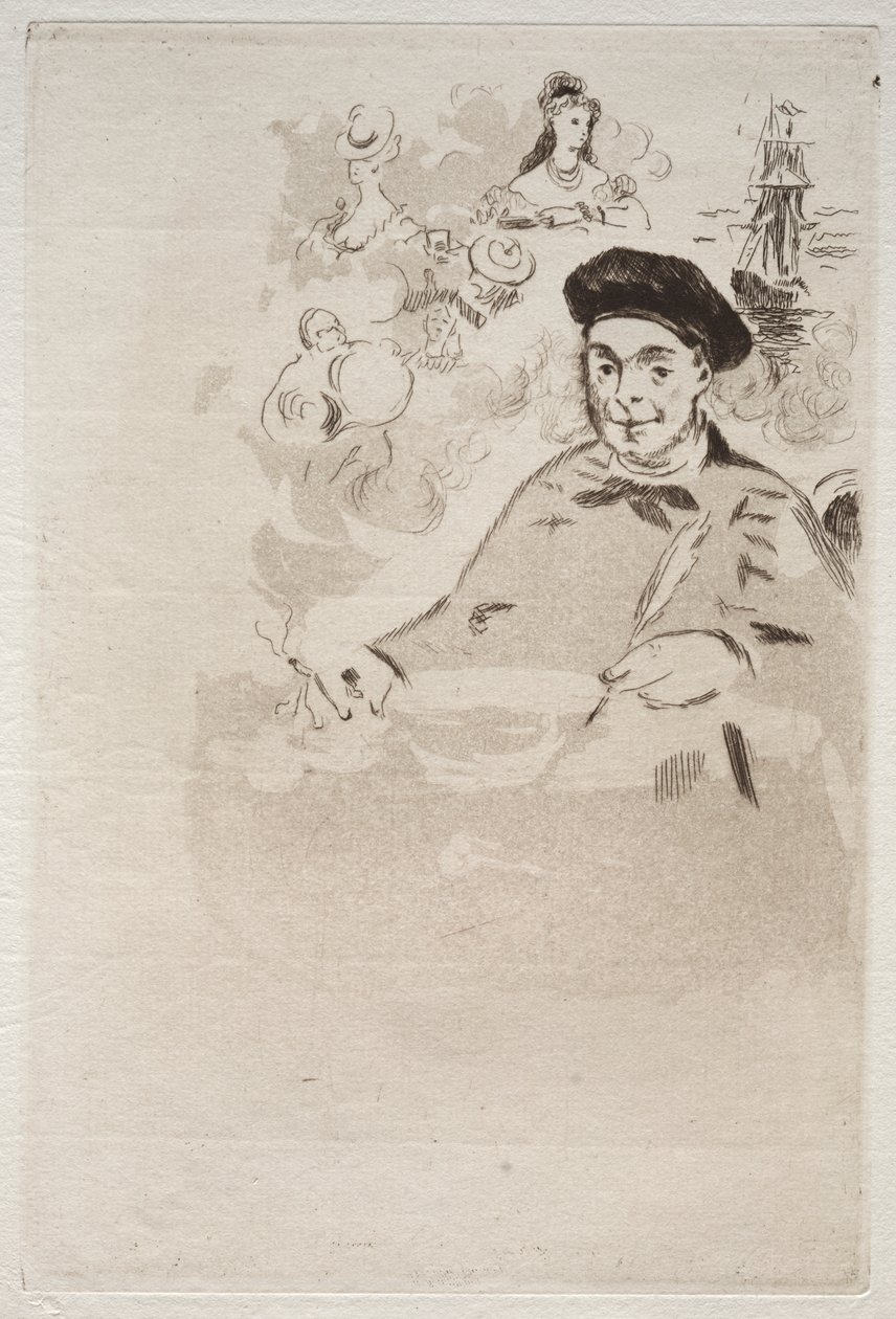 Frontispice til en udgave af Les Ballades af Theodore de Banville af Édouard Manet