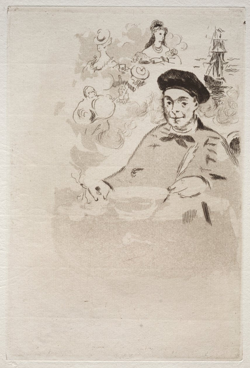 Frontispice til en udgave af Les Ballades af Theodore de Banville. af Édouard Manet