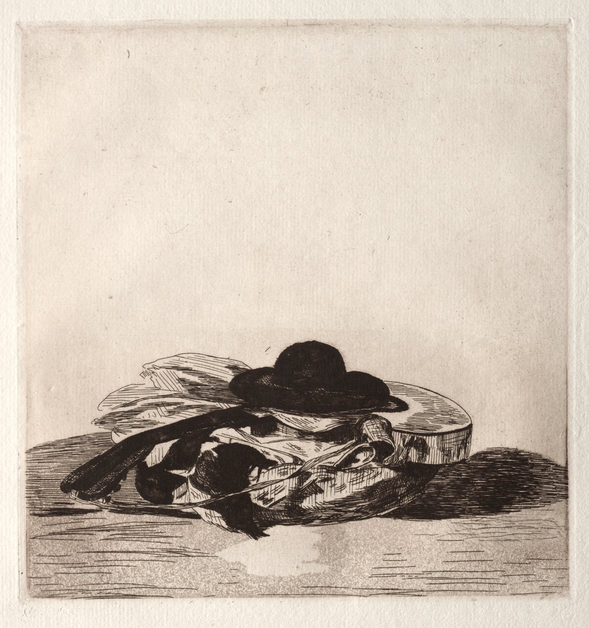 Frontispice til en udgave af Etchings: Hat and Guitar af Édouard Manet