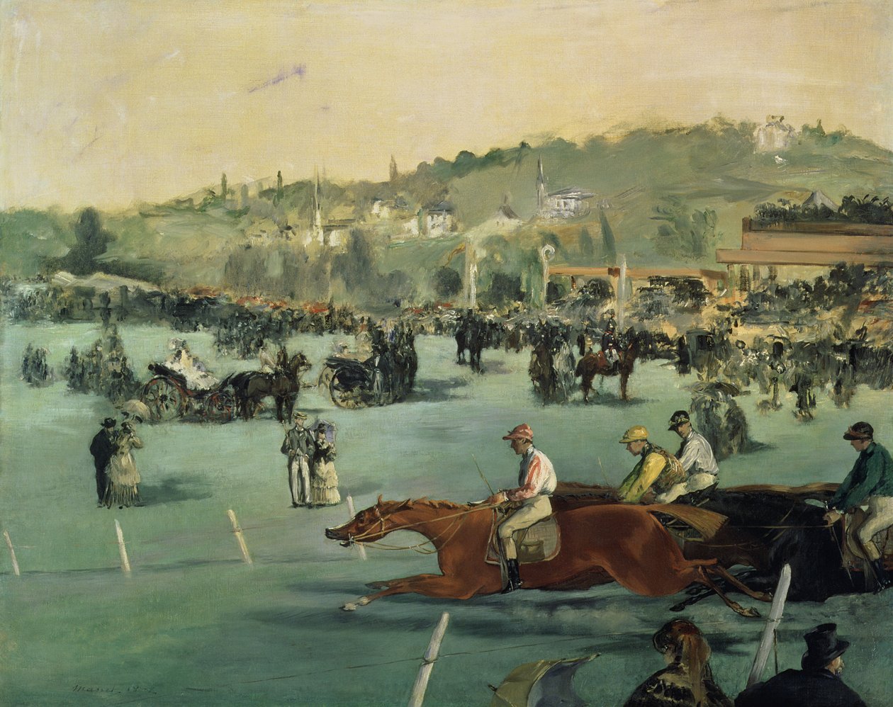 Hestevæddeløb, 1872 af Édouard Manet