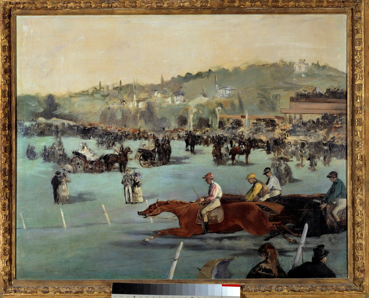 Hestevæddeløb ved Bois de Boulogne Maleri af Edouard Manet (1832-1883) 1872 Privat samling af Édouard Manet