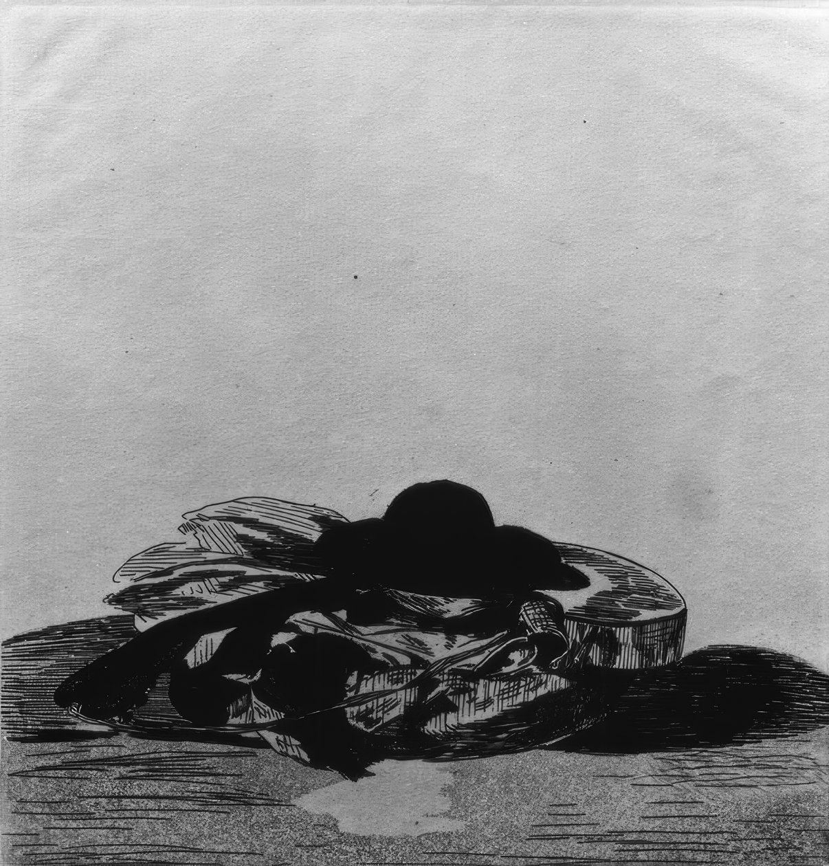 Hat og guitar af Édouard Manet