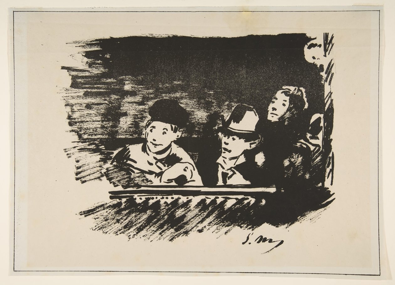 I Upper Gallery Au Paradis, 1877. af Édouard Manet