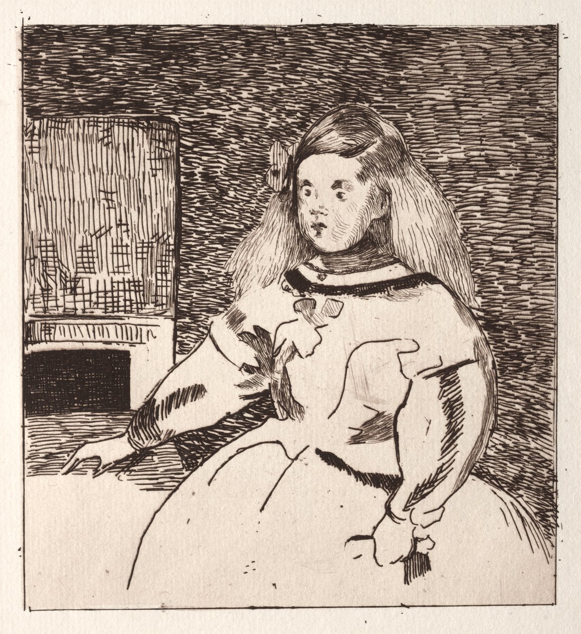 Infanta Margarita, efter Velázquez af Édouard Manet