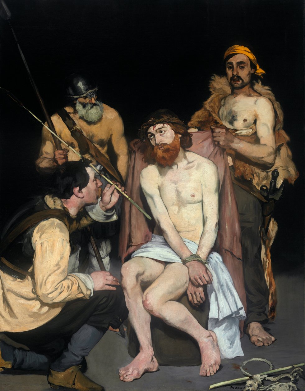 Jesus hånet af soldaterne af Édouard Manet