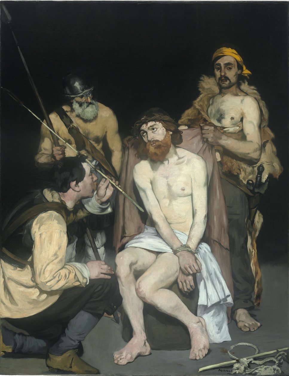 Jesus hånet af soldaterne, 1865 af Édouard Manet