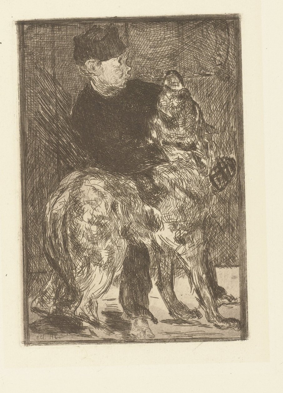 Jongen speelt med hond Drengen og hunden af Édouard Manet