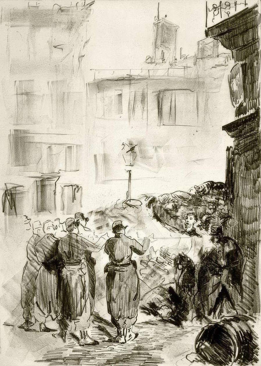 La Barricade af Édouard Manet