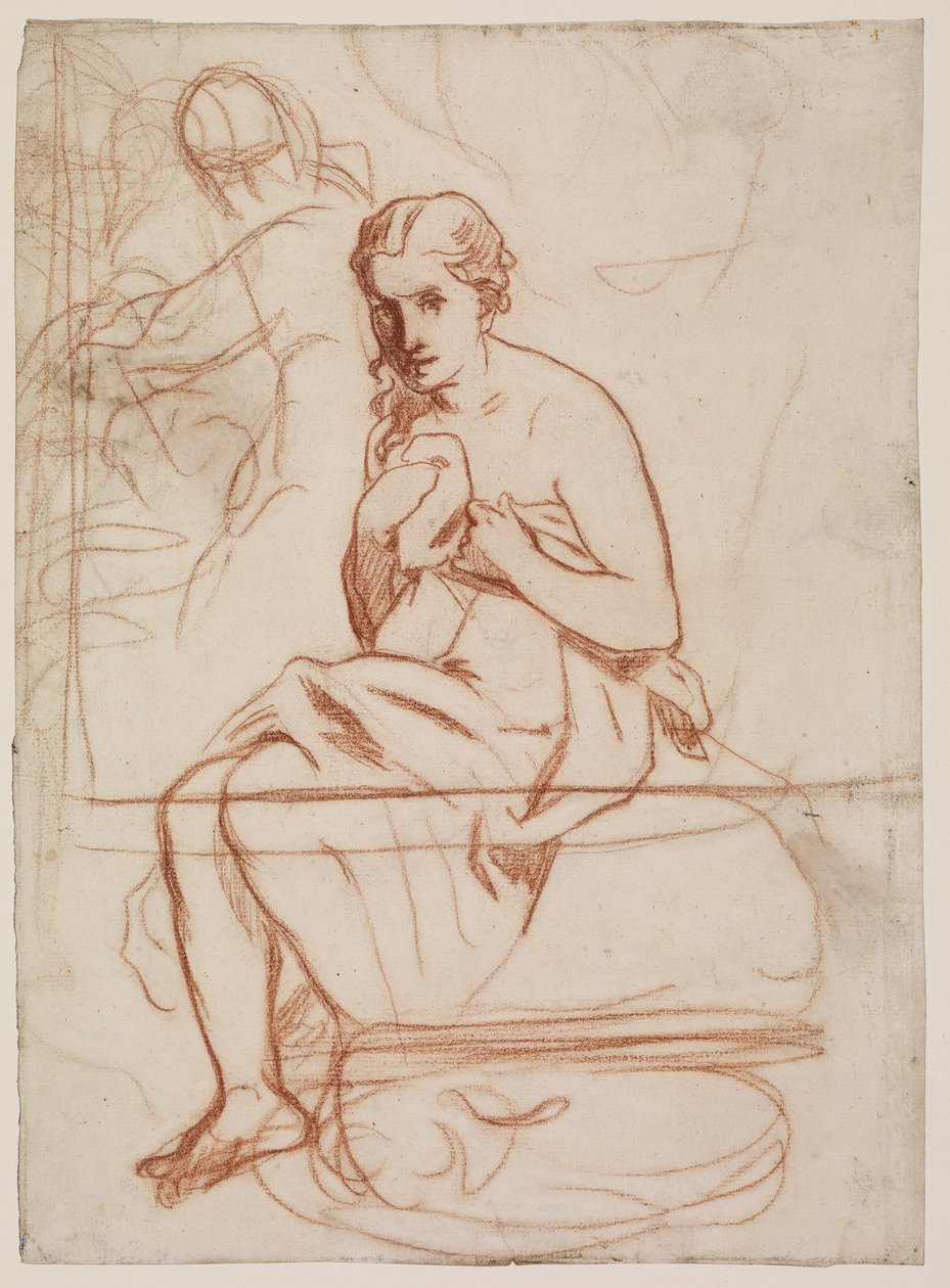 La Toilette, 1860 (kridt på papir) (recto of 5838672) af Édouard Manet