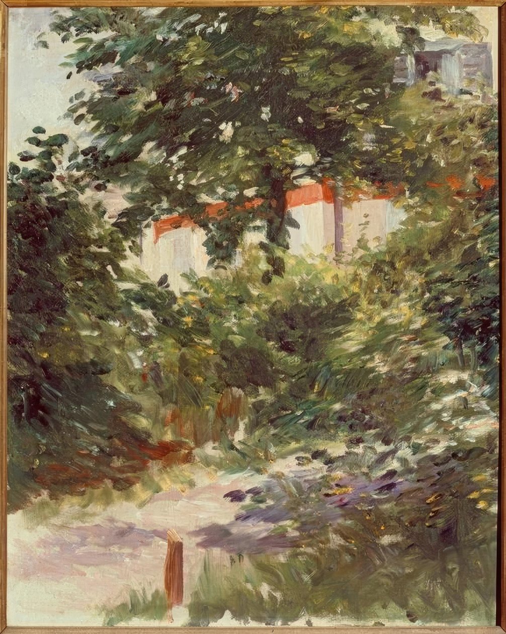 Huset blandt løvet af Édouard Manet
