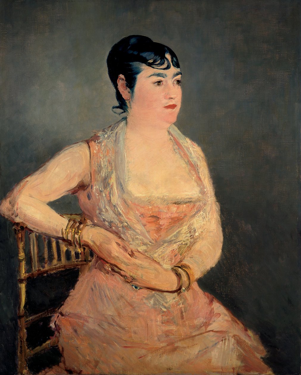 Lady in Pink La dame en rose, 1879-1881 af Édouard Manet