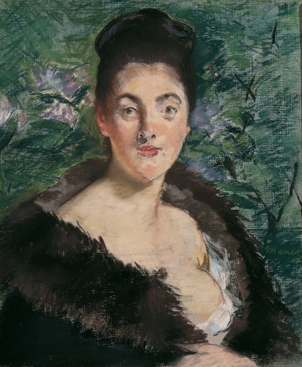 Dame i pelsfrakke, ca. 1880. af Édouard Manet