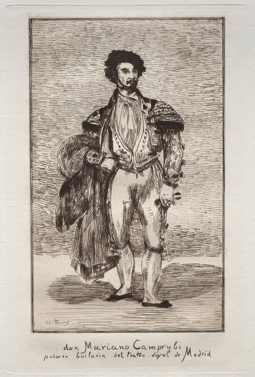 Danseren Don Mariano Camprubi. af Édouard Manet