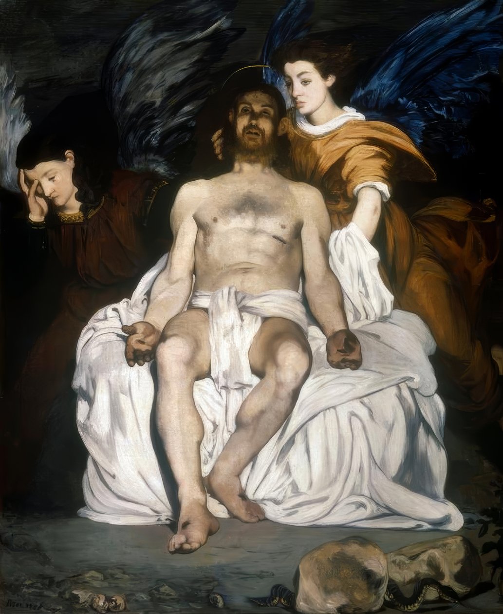 Den døde Kristus og englene af Édouard Manet