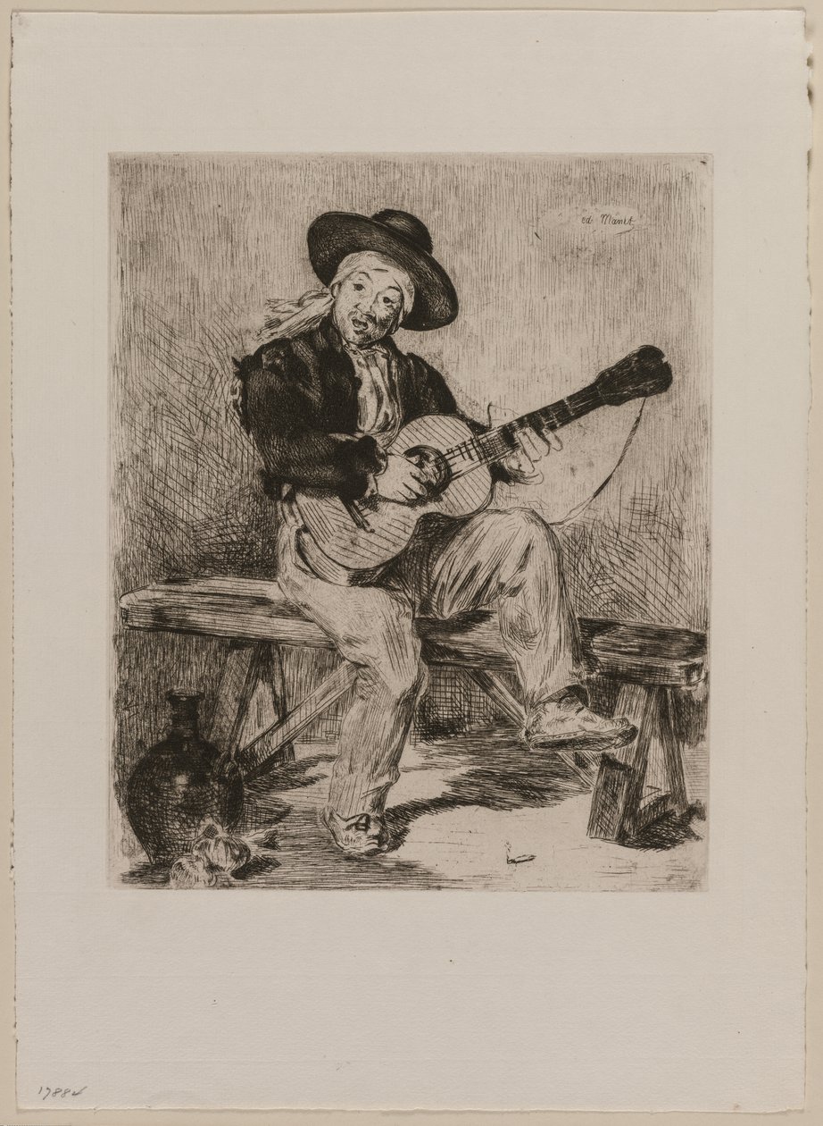 Le Guitarrero af Édouard Manet