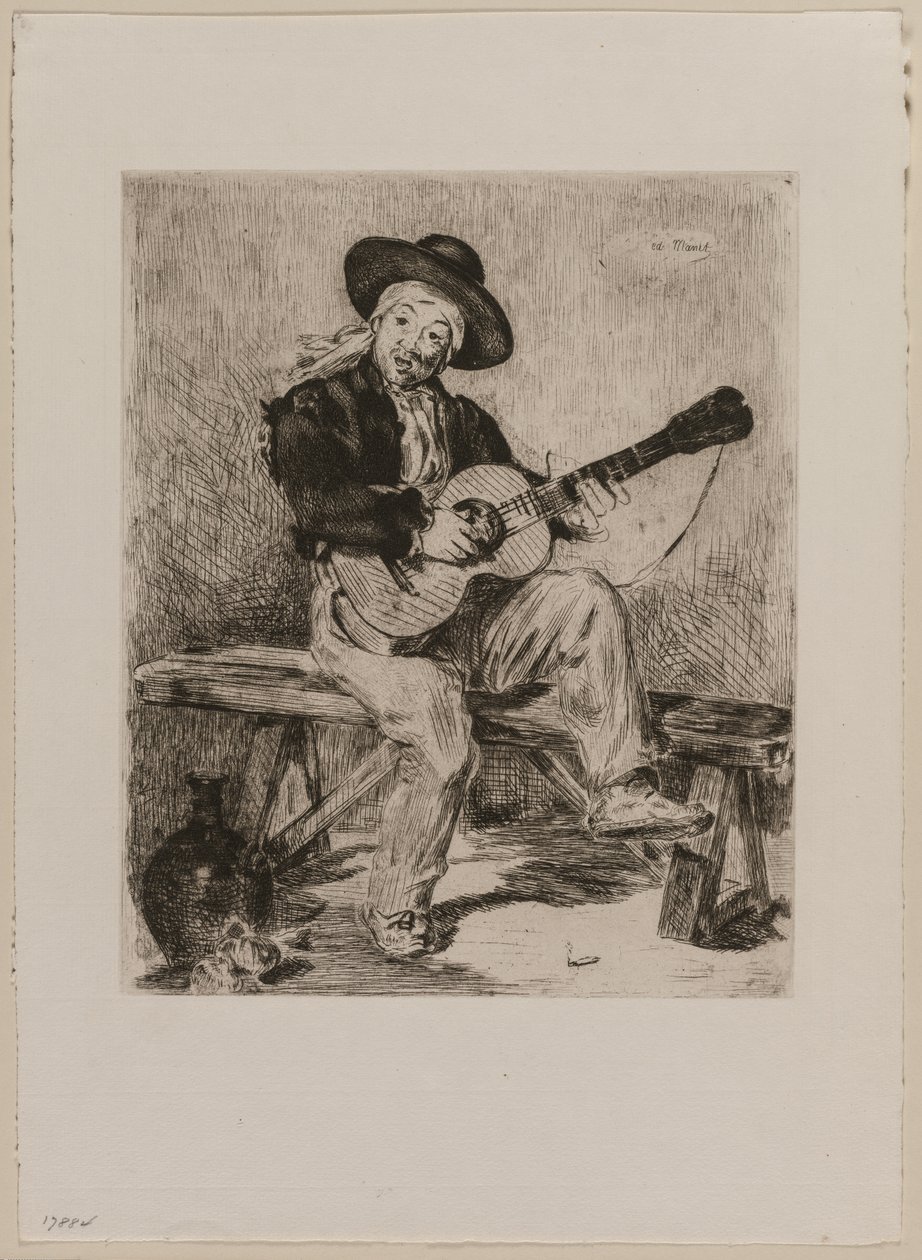 Guitarreroen, 1861. af Édouard Manet