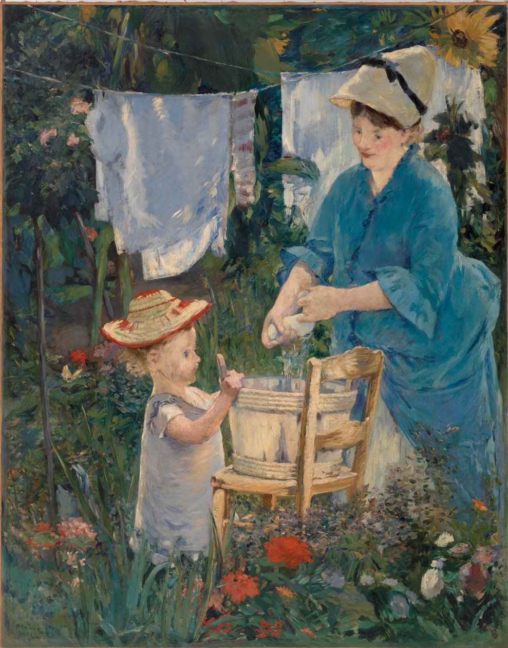 Le Linge Vaskeriet, 1875. af Édouard Manet