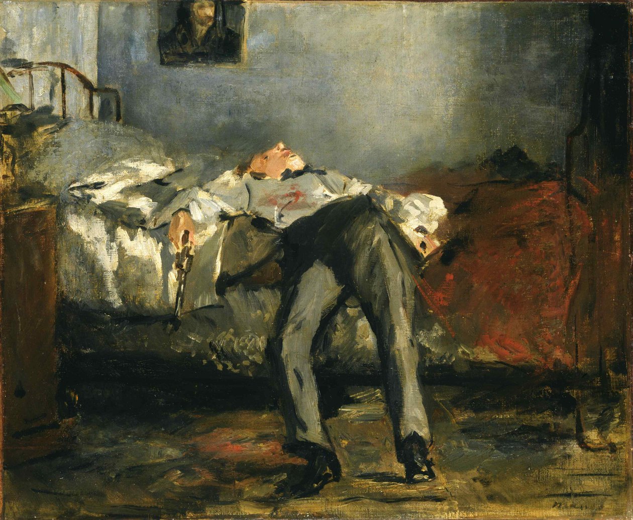 Selvmordet, ca 1877. af Édouard Manet