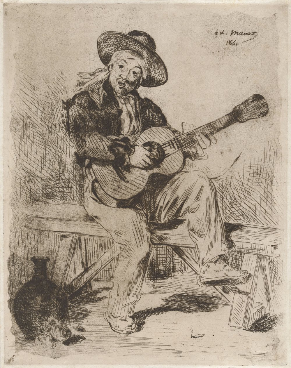 Den spanske sanger eller Guitaristen af Édouard Manet