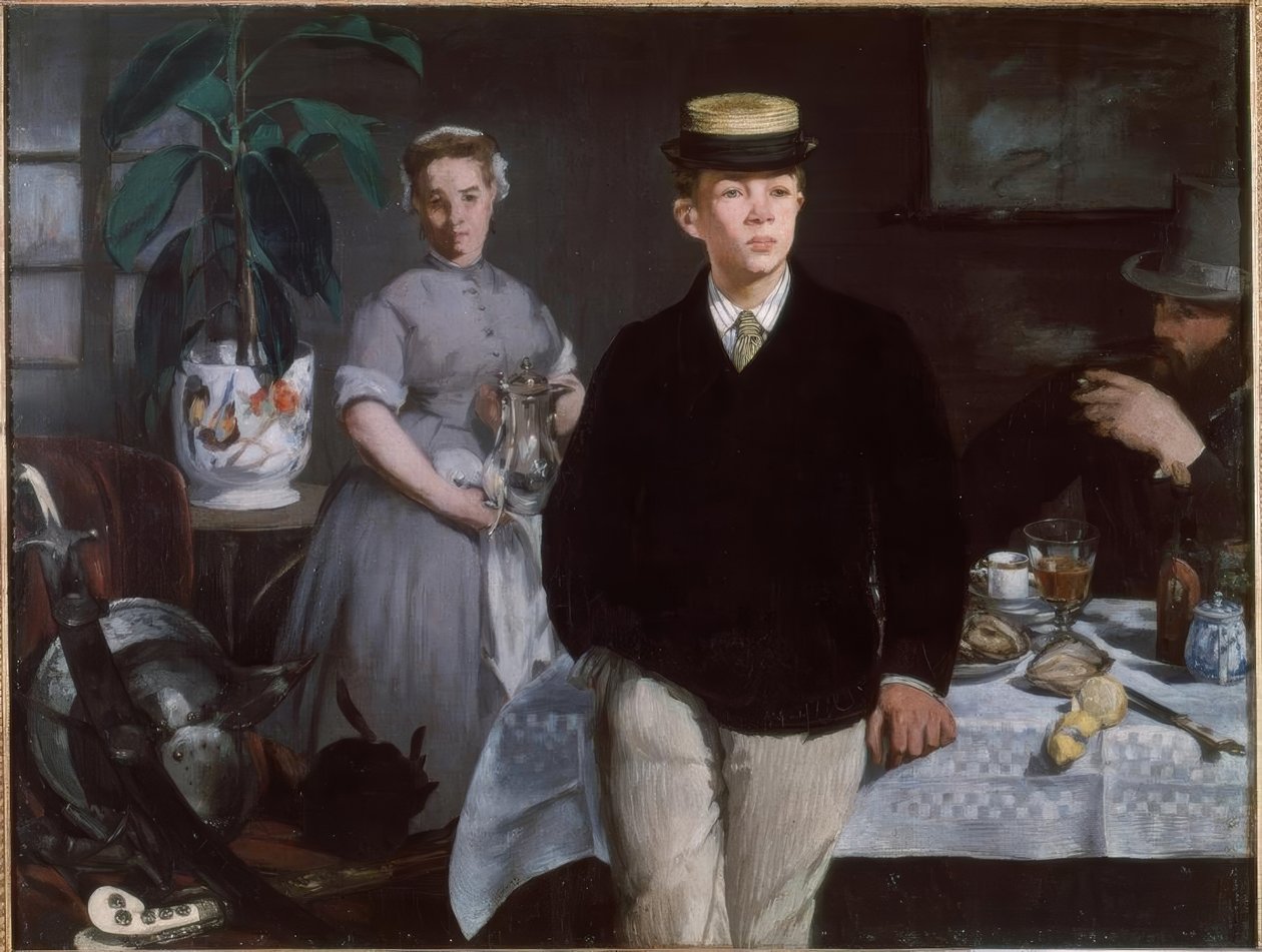 Frokost i værkstedet af Édouard Manet