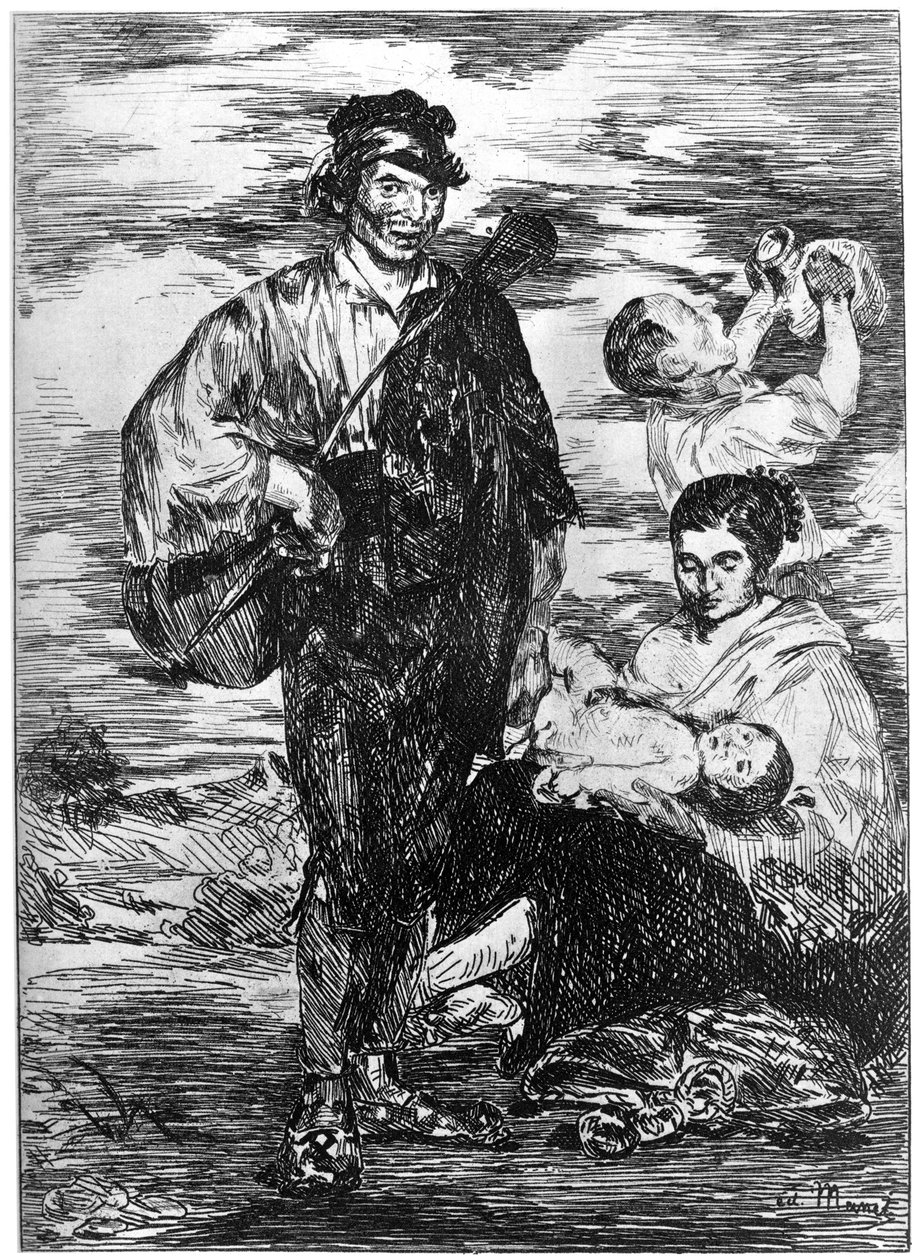 Les Gitanos, Sigøjnerne, c1850-1880 1924 af Édouard Manet