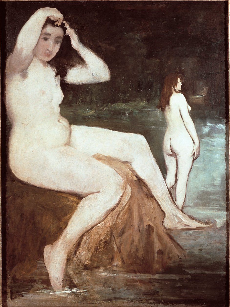 Les batheuses Maleri af Edouard Manet (1832-1883) 1874 Søn. 132x98 cm Sao Paulo, Museum of Art af Édouard Manet