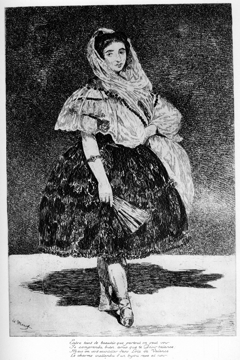 Lola de Valence, c1850-1880 1924 af Édouard Manet