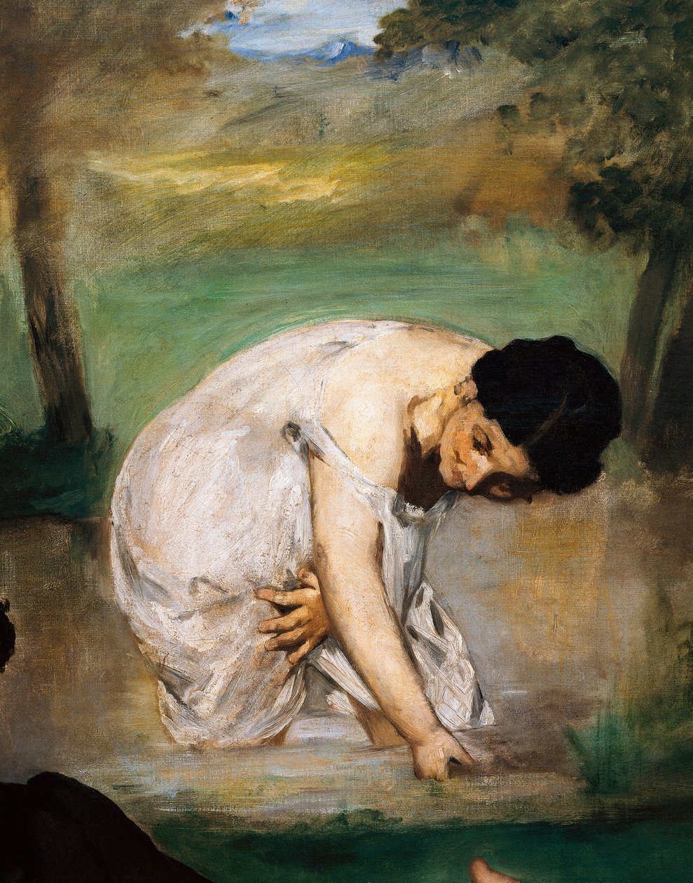 Frokost på græsset (detaljer) af Édouard Manet