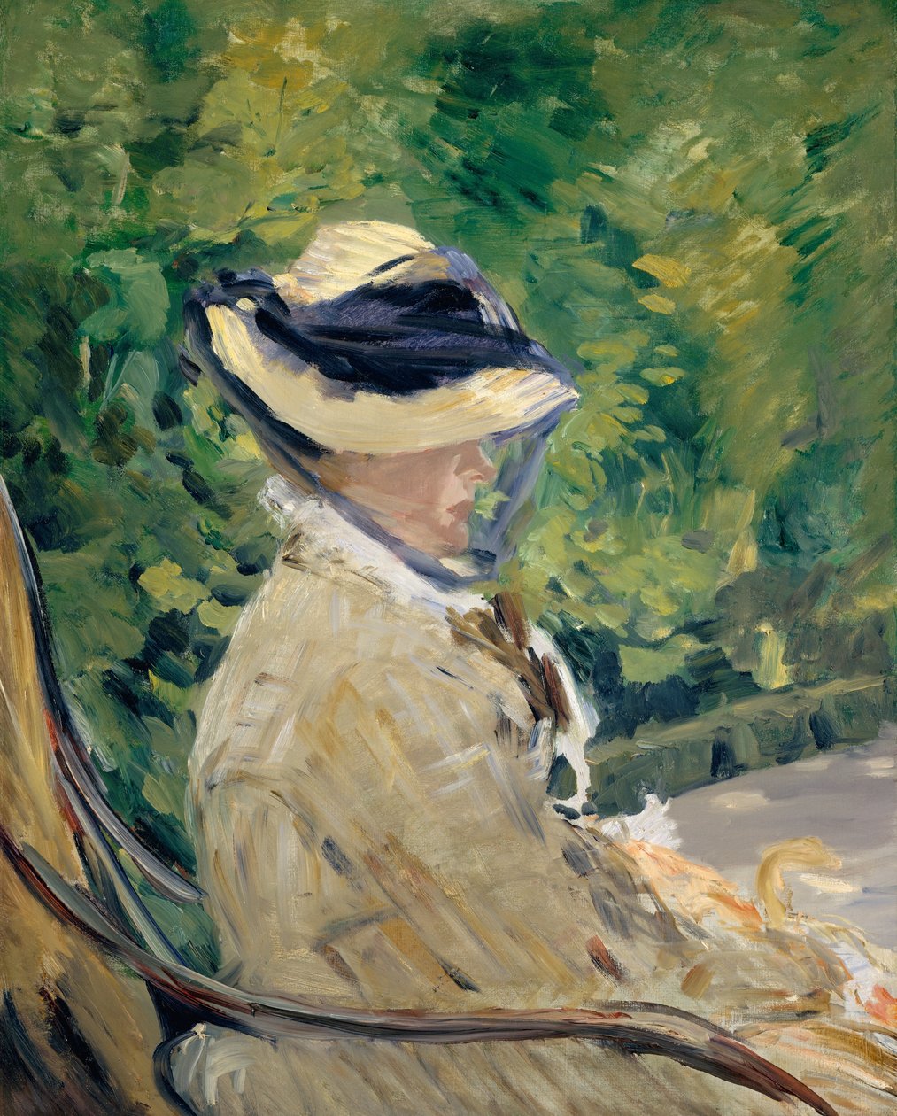 Madame Manet Suzanne Leenhoff, 1830-1906 på Bellevue, 1880. af Édouard Manet