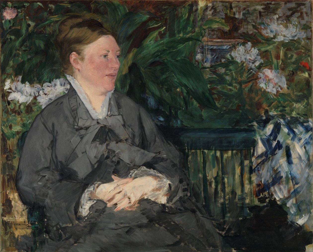 Madame Manet i konservatoriet af Édouard Manet