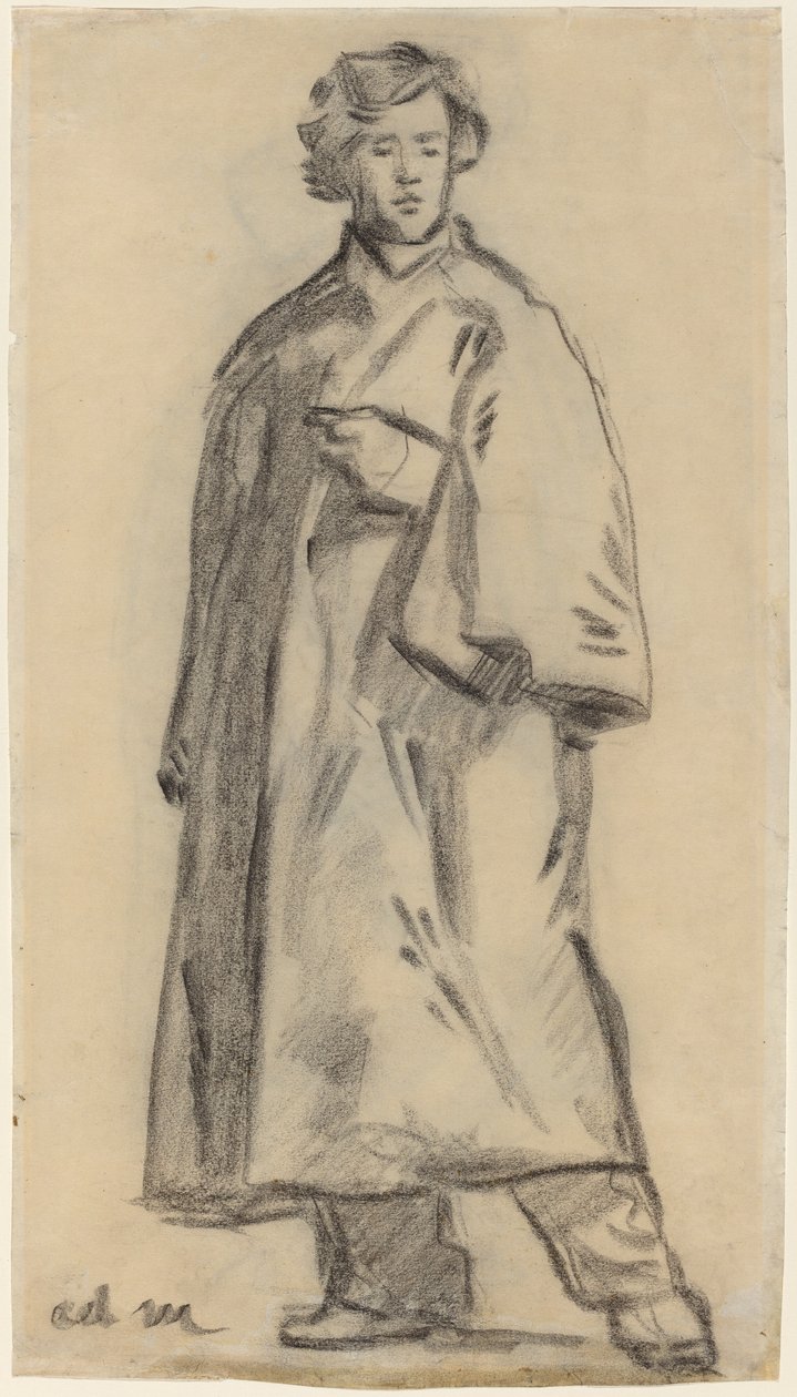 Mand iført en kappe [recto] af Édouard Manet