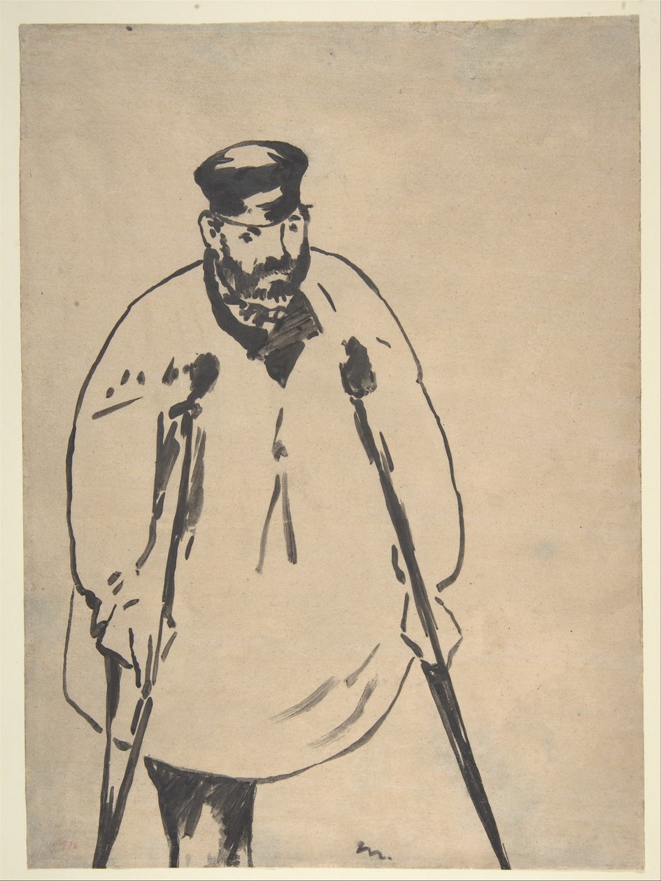 Manet - En mand på krykker, 1878 af Édouard Manet