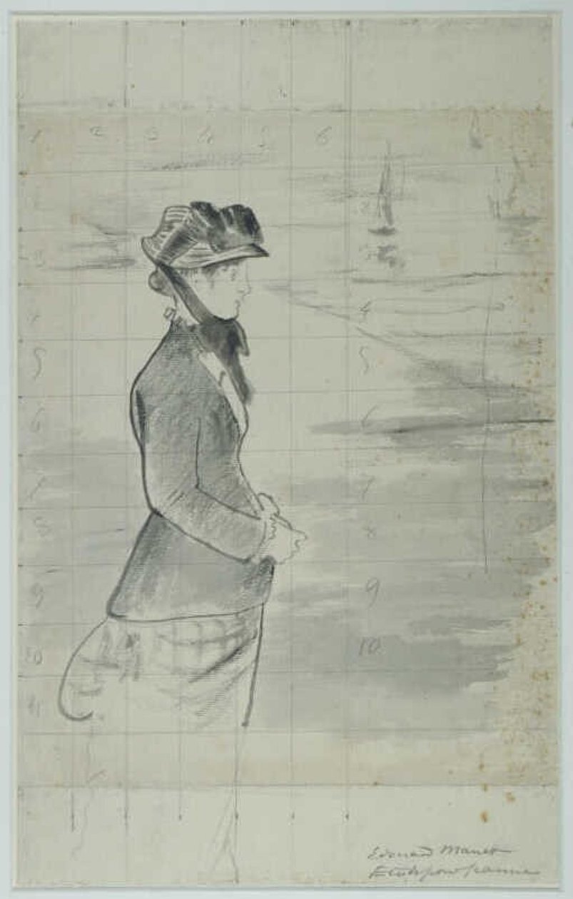 Manet - Annabel Lee står ved havet, ca. 1881 af Édouard Manet
