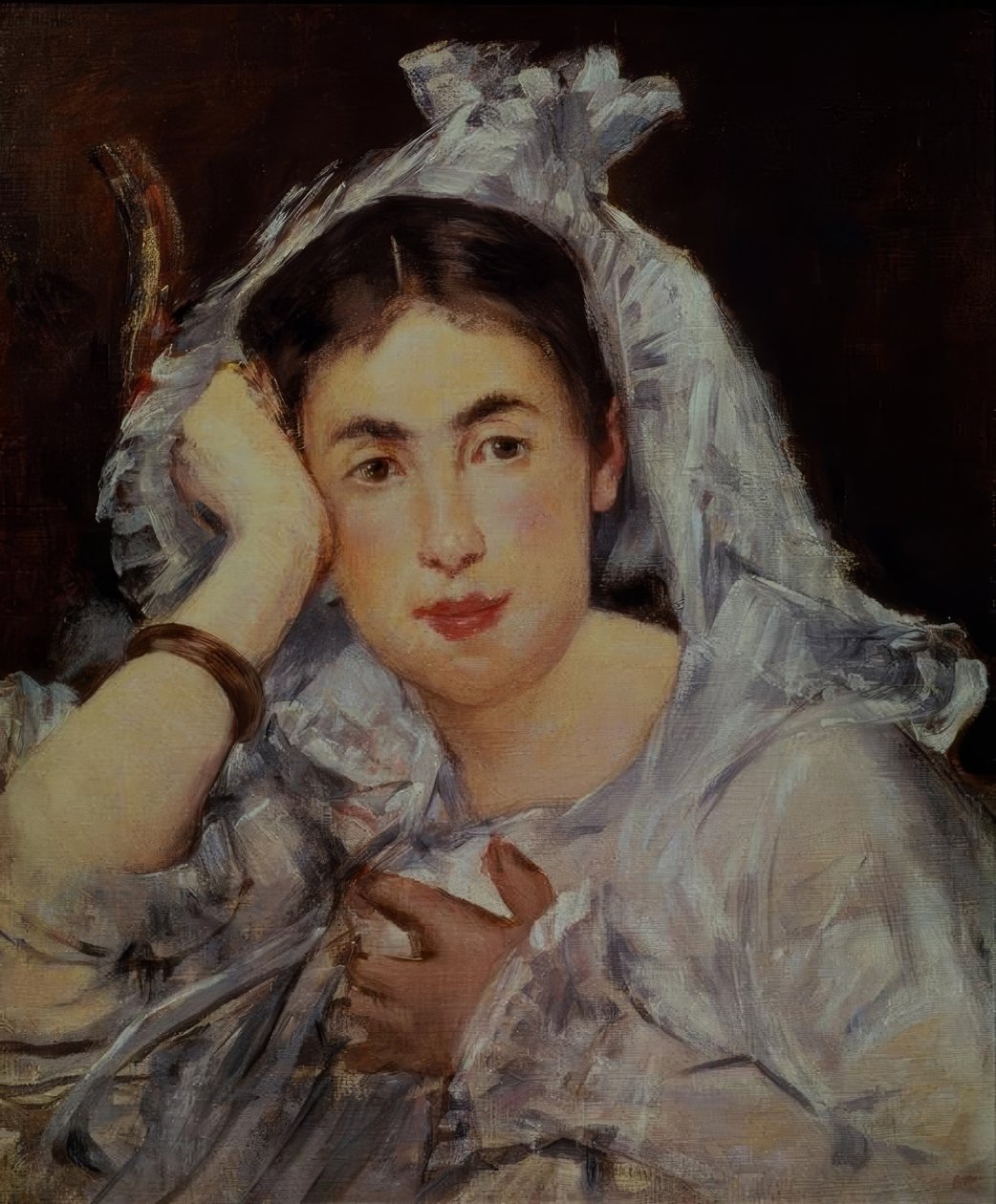 Marguerite de Conflans med hætte af Édouard Manet