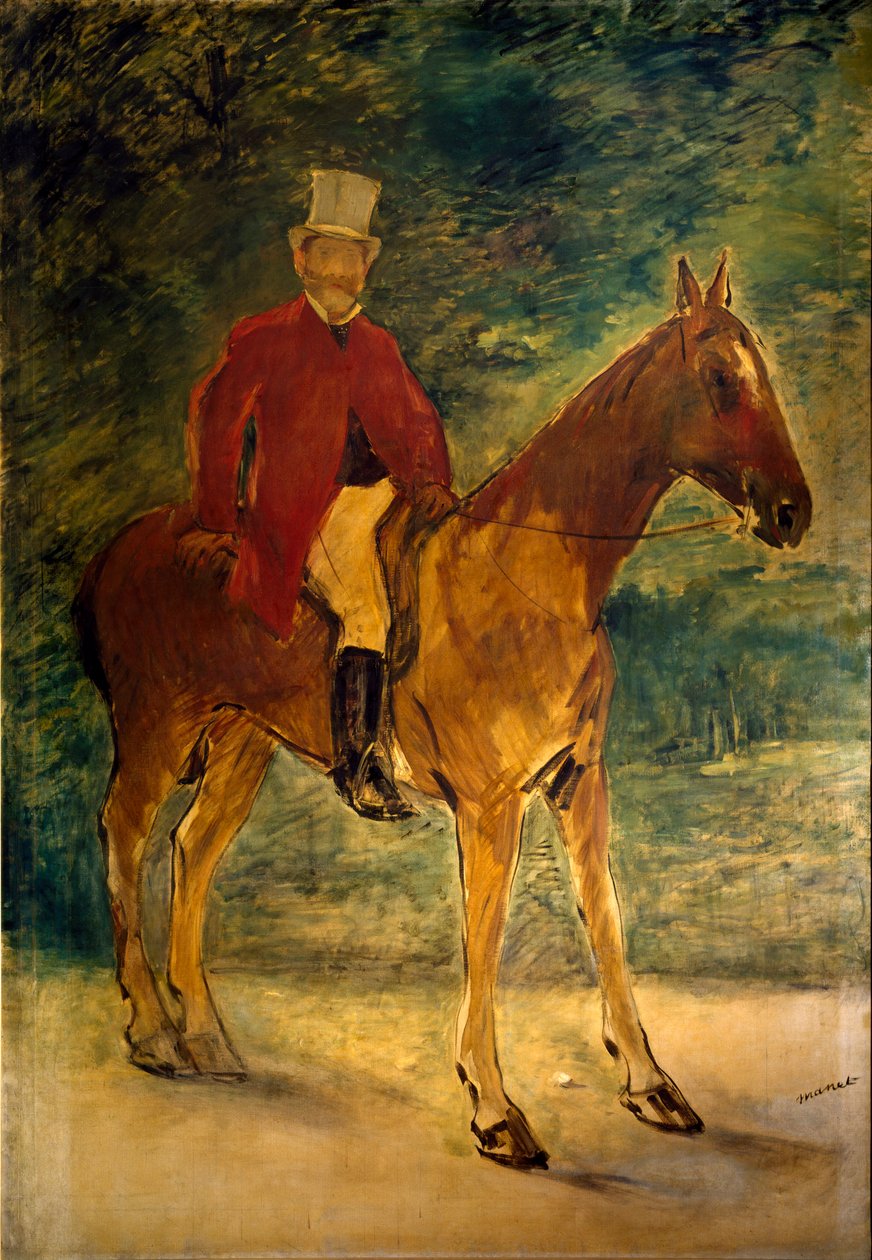 Monsieur Arnaud et hestemaleri af Edouard Manet (1832-1883) 1875 Mål 154x225 cm Milano, Galleria dArte Moderna af Édouard Manet