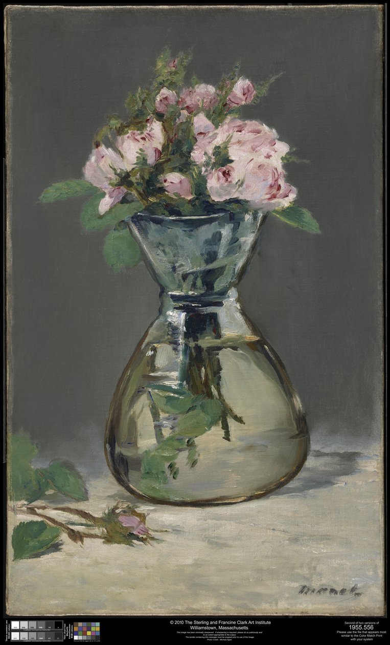 Mosroser i en vase af Édouard Manet