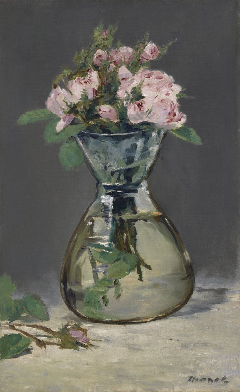 Moss Roses in a Vase, 1882 af Édouard Manet