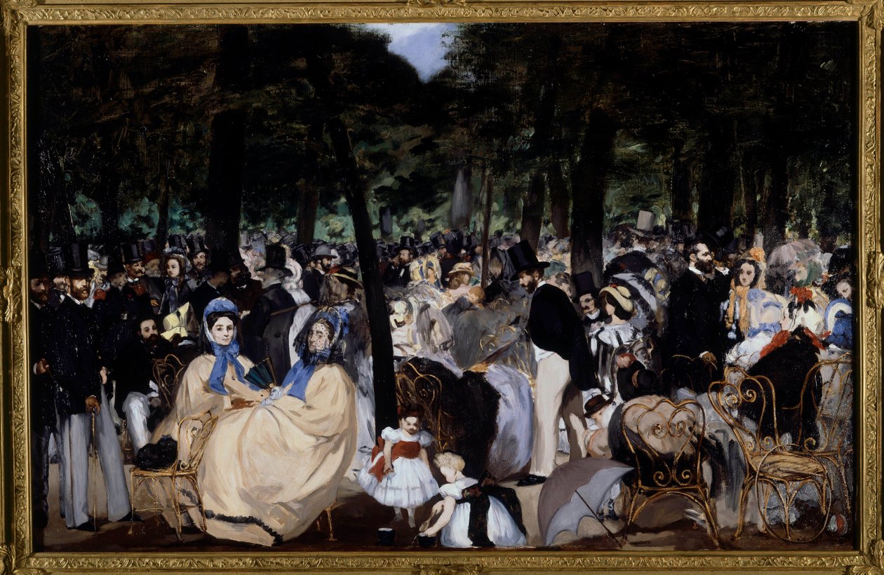 Musik i Tuilerierne af Édouard Manet