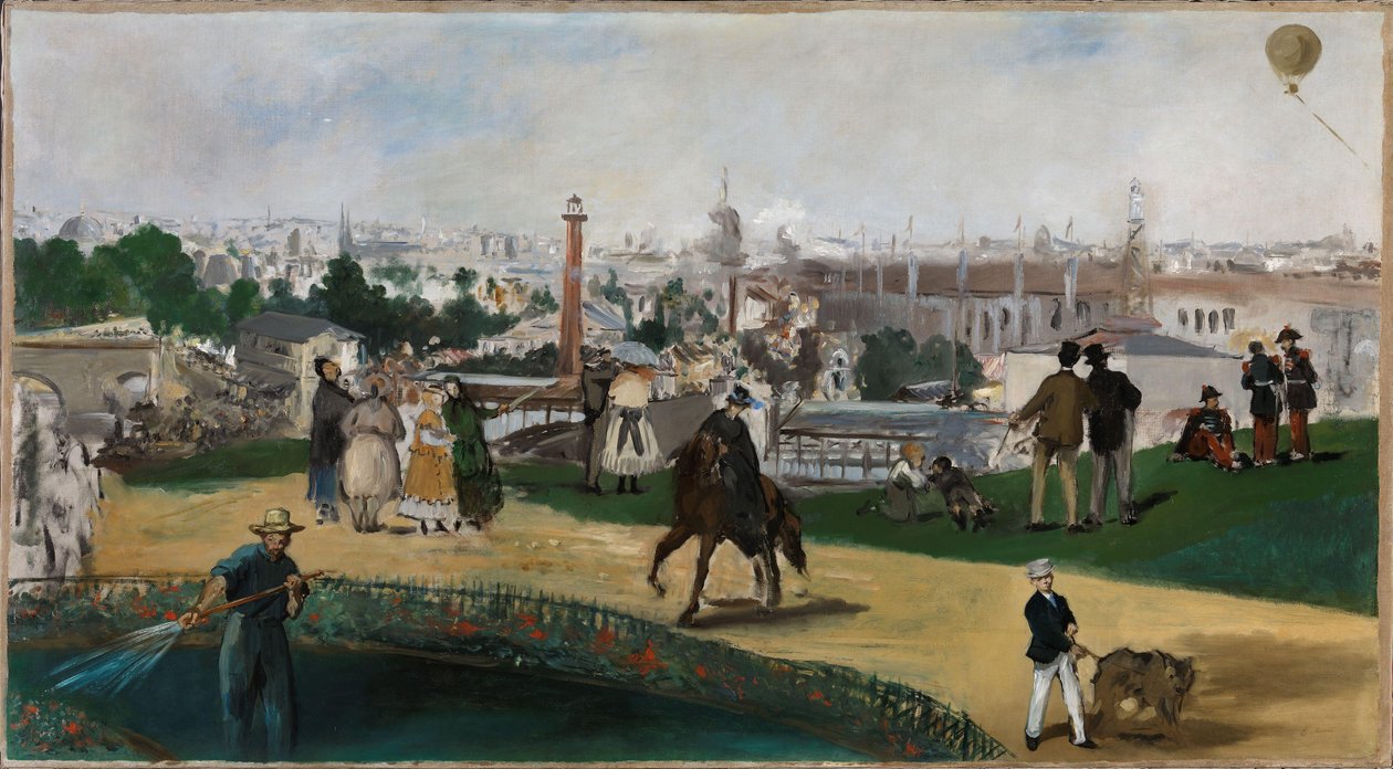 Norsk bokmål:  Udsigt over Verdensudstillingen i 1867 i Paris Udsigt over Verdensudstillingen i 1867 af Édouard Manet