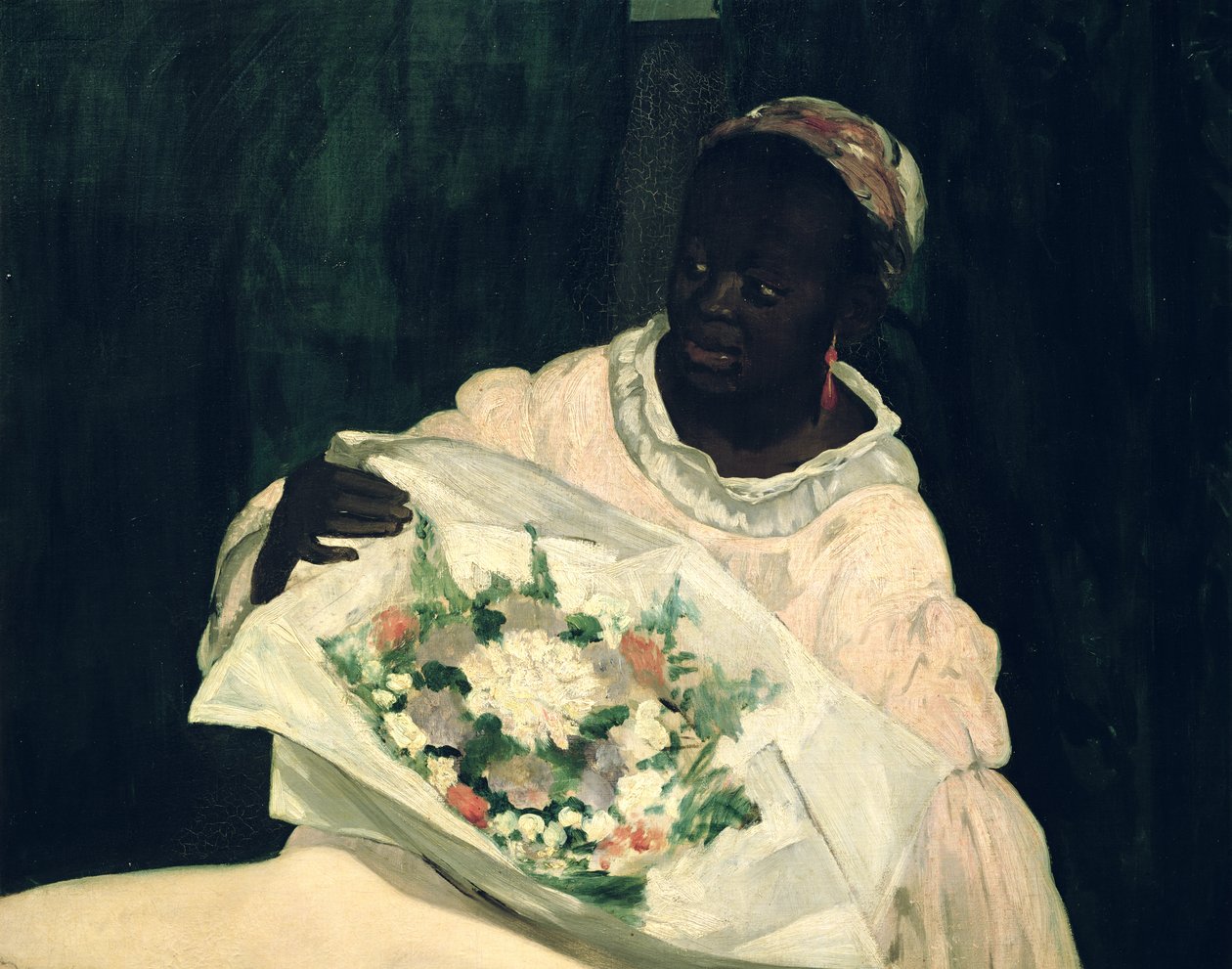 Olympia, detalje af den sorte tjener, 1863 af Édouard Manet