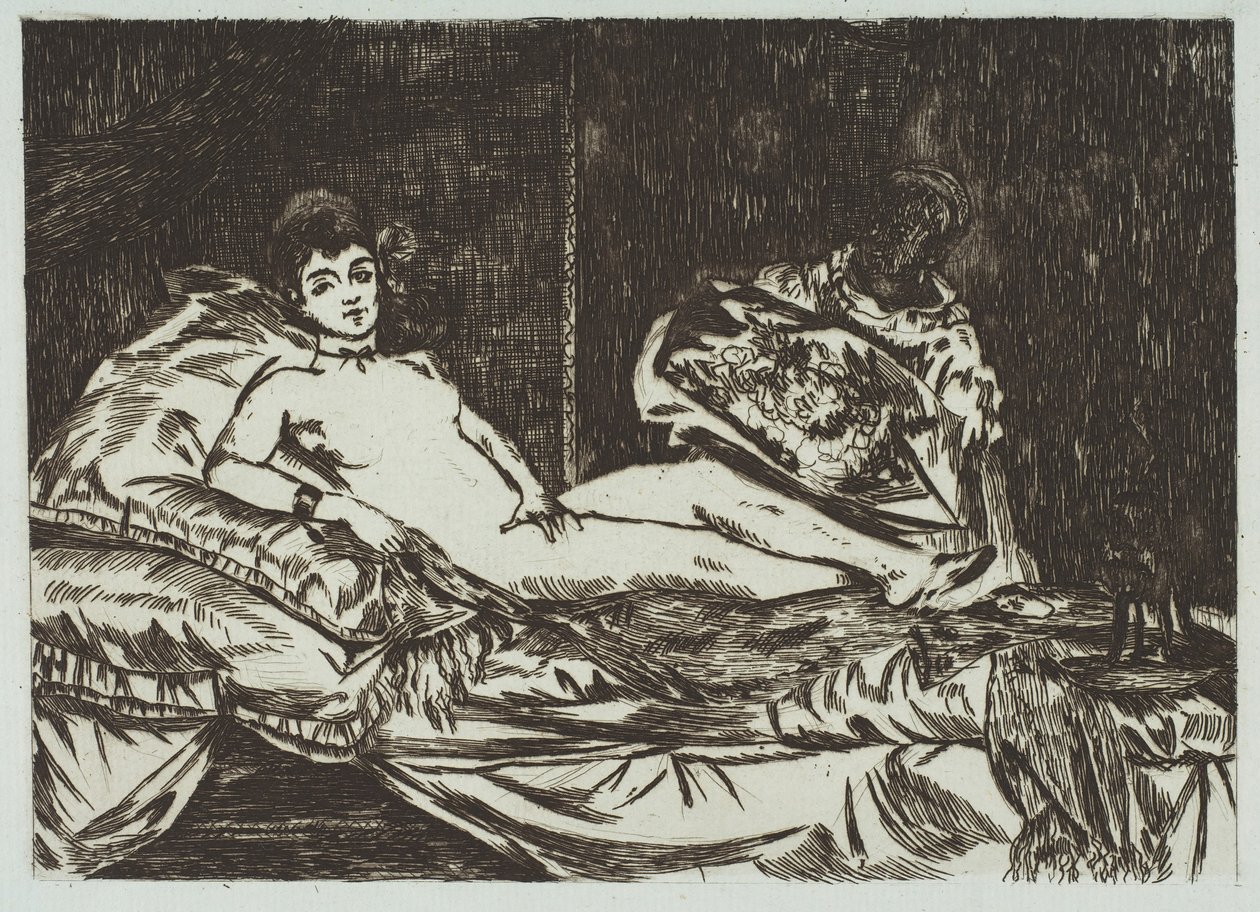 Olympia stor plade, januar-maj 1867. af Édouard Manet