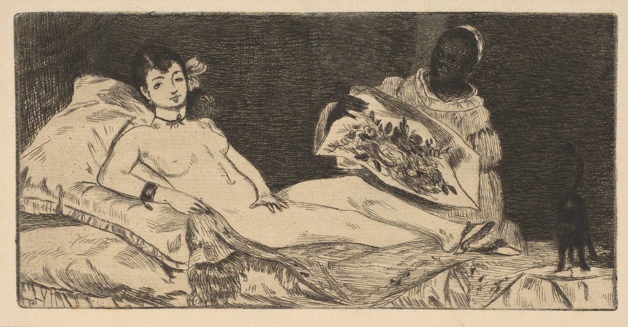 Olympia lille tallerken, 1867. af Édouard Manet